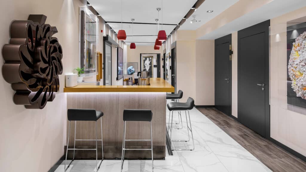 Getränke Wartebereich der Dental Klinik in Istanbul